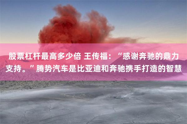 股票杠杆最高多少倍 王传福：“感谢奔驰的鼎力支持。”腾势汽车是比亚迪和奔驰携手打造的智慧